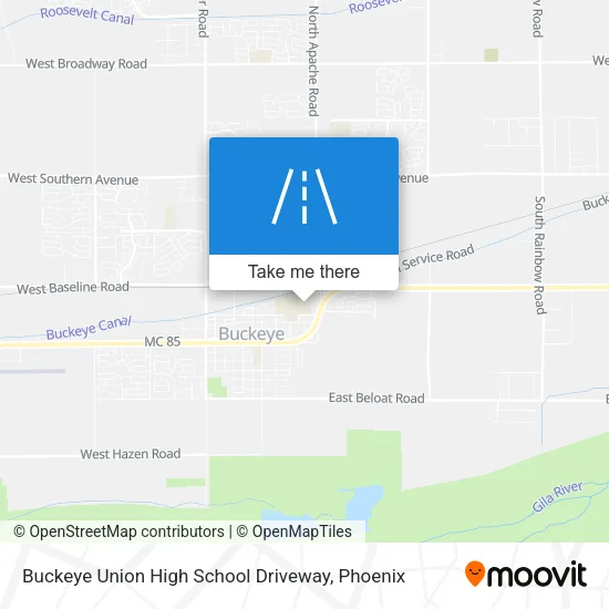 Mapa de Buckeye Union High School Driveway