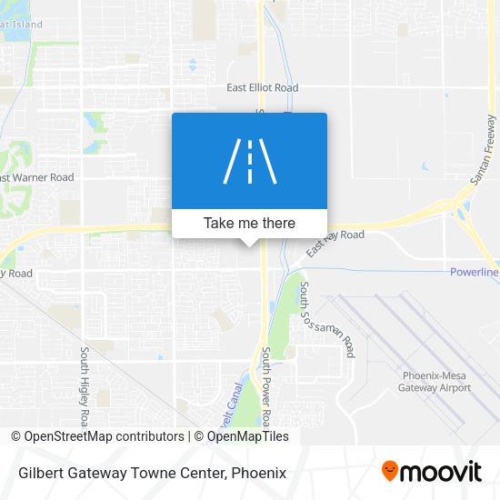 Mapa de Gilbert Gateway Towne Center