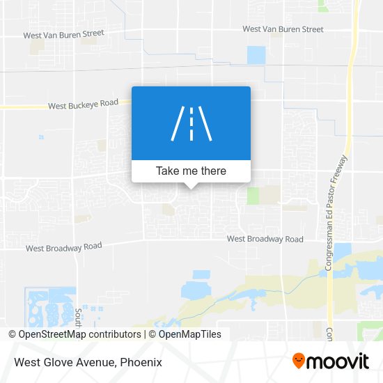 West Glove Avenue map