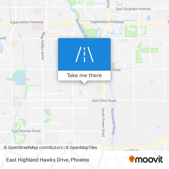 Mapa de East Highland Hawks Drive