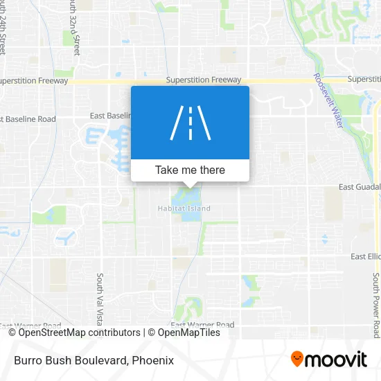 Burro Bush Boulevard map