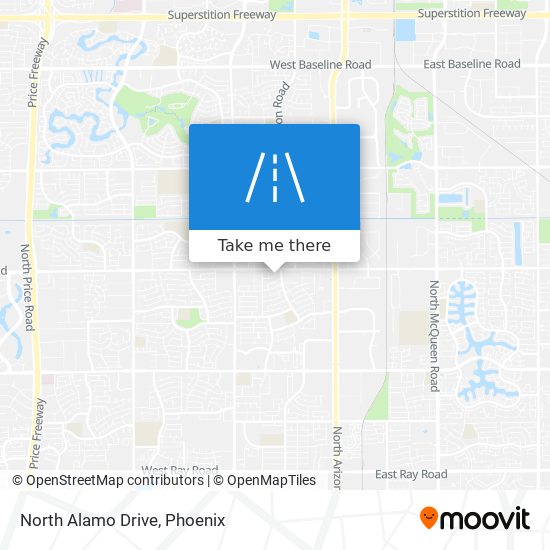 North Alamo Drive map