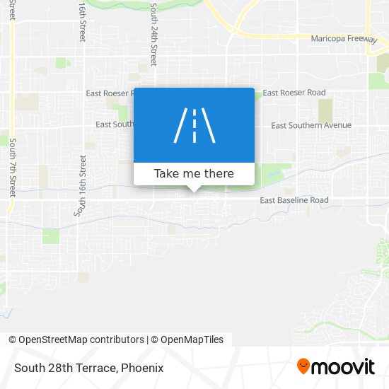 South 28th Terrace map