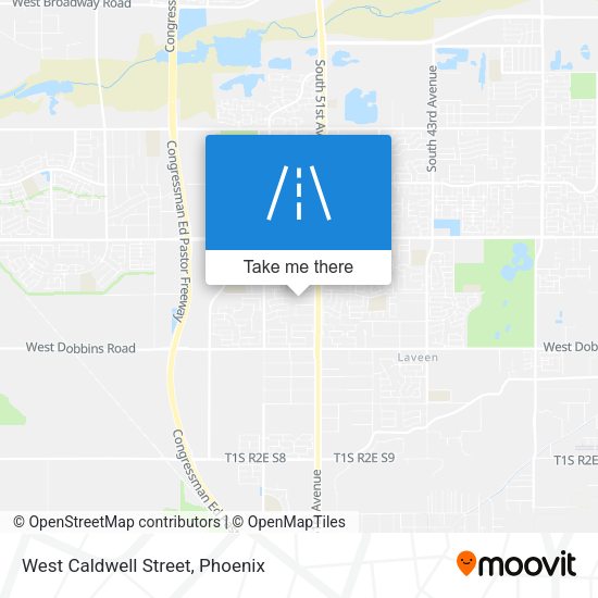 West Caldwell Street map