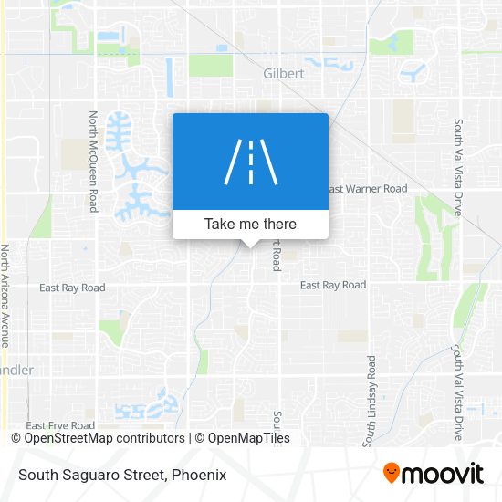 South Saguaro Street map