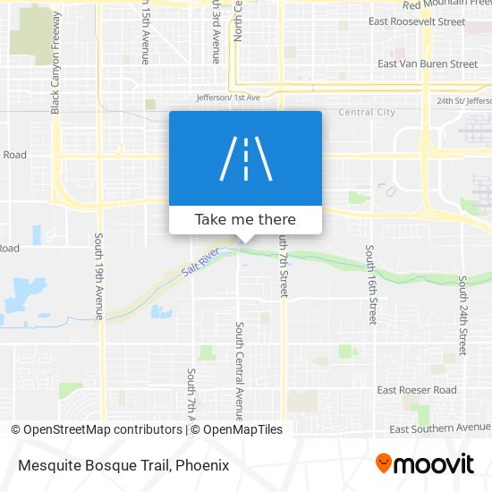 Mapa de Mesquite Bosque Trail