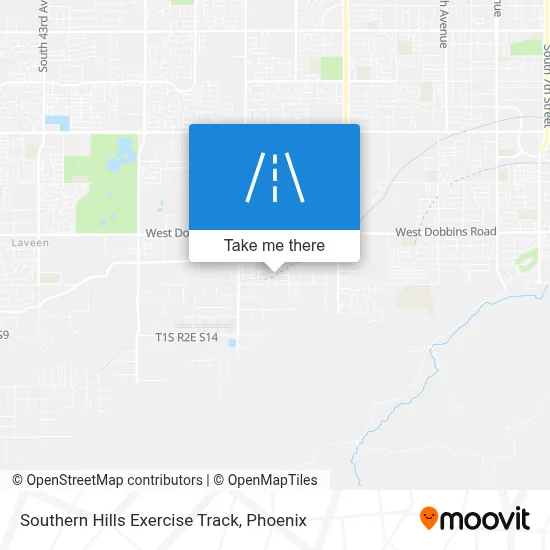 Southern Hills Exercise Track map