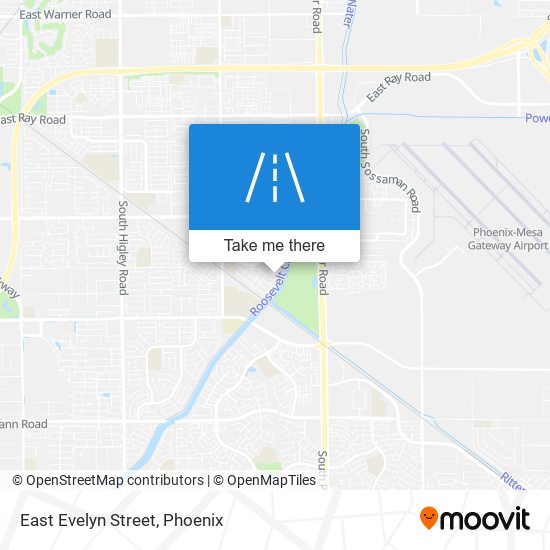 Mapa de East Evelyn Street