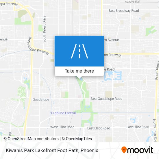 Kiwanis Park Lakefront Foot Path map