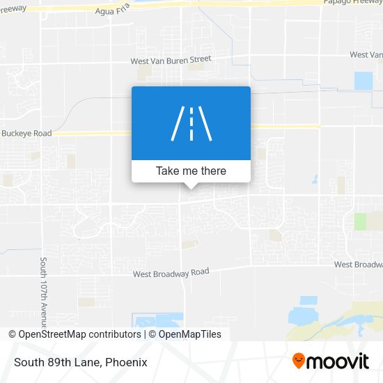 South 89th Lane map