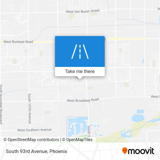 Mapa de South 93rd Avenue