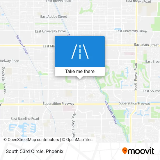 South 53rd Circle map