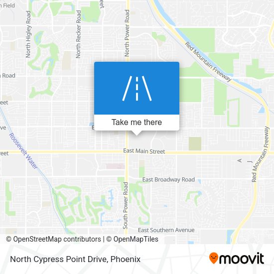 Mapa de North Cypress Point Drive