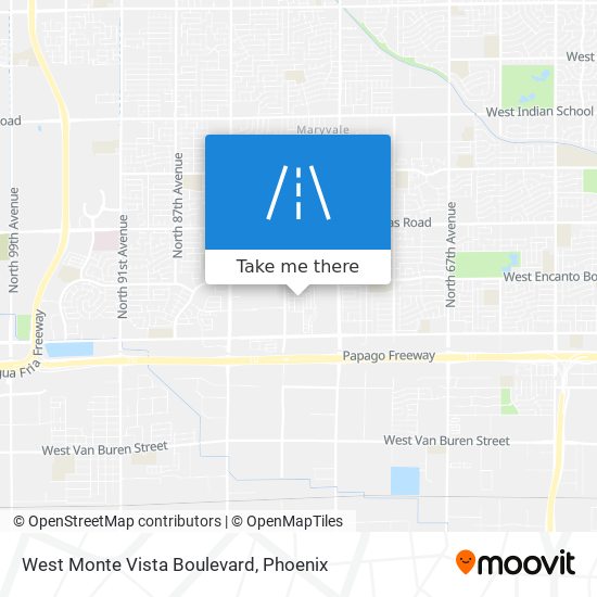 Mapa de West Monte Vista Boulevard