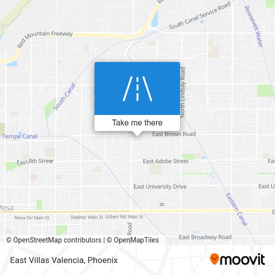 East Villas Valencia map