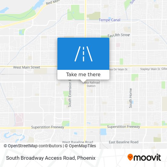 South Broadway Access Road map