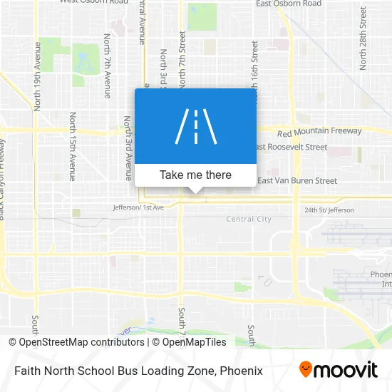 Faith North School Bus Loading Zone map