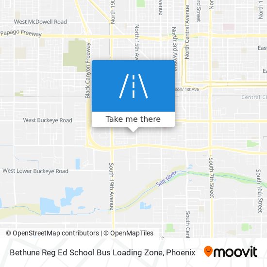 Bethune Reg Ed School Bus Loading Zone map