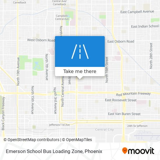 Emerson School Bus Loading Zone map