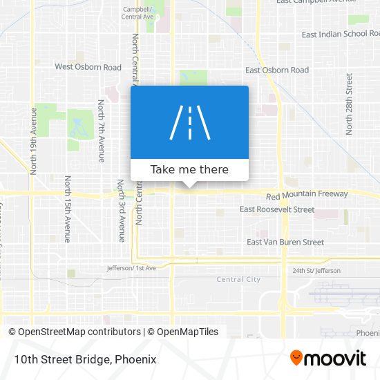10th Street Bridge map