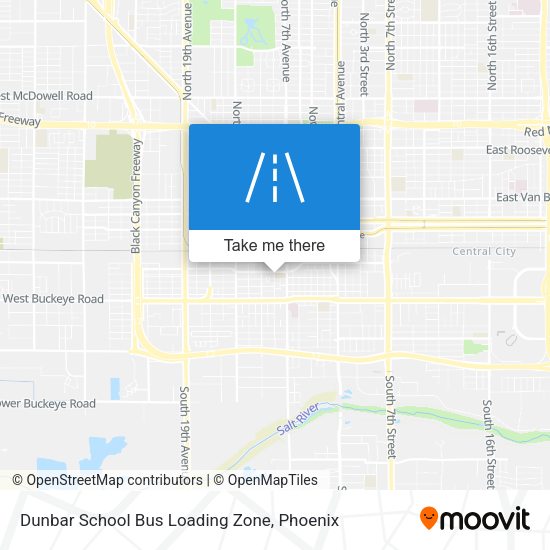 Dunbar School Bus Loading Zone map