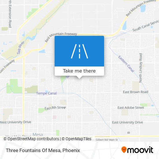 Mapa de Three Fountains Of Mesa