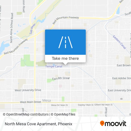 Mapa de North Mesa Cove Apartment