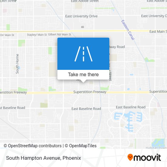 South Hampton Avenue map