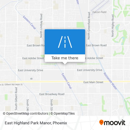 Mapa de East Highland Park Manor