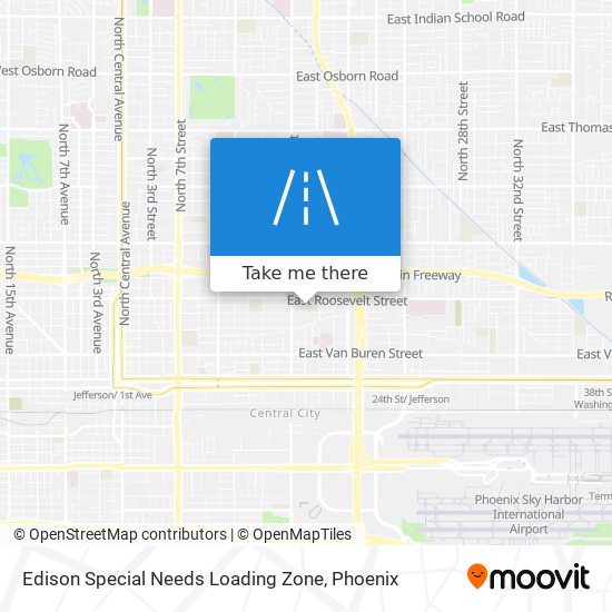 Edison Special Needs Loading Zone map