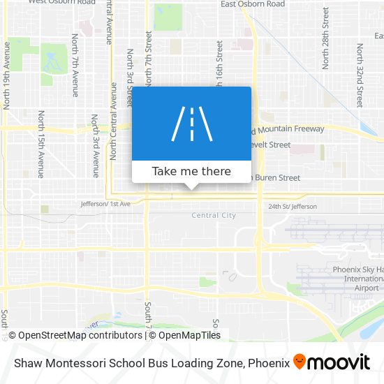 Shaw Montessori School Bus Loading Zone map