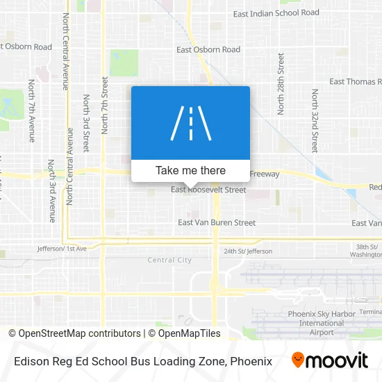 Edison Reg Ed School Bus Loading Zone map