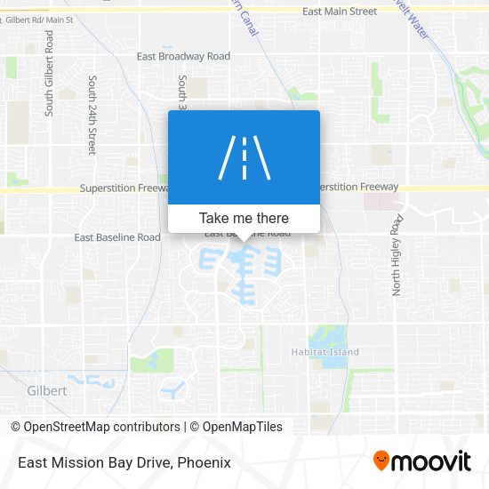 East Mission Bay Drive map