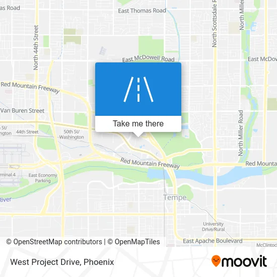 West Project Drive map