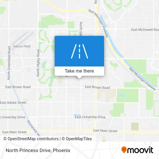 North Princess Drive map