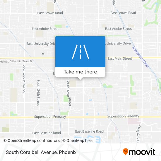 South Coralbell Avenue map