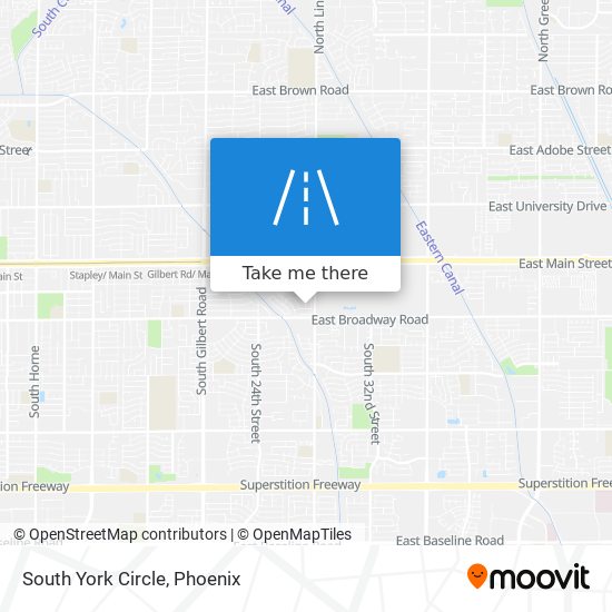 South York Circle map