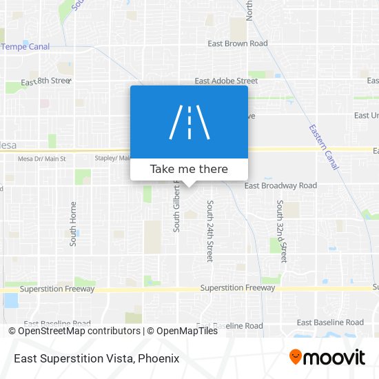 East Superstition Vista map