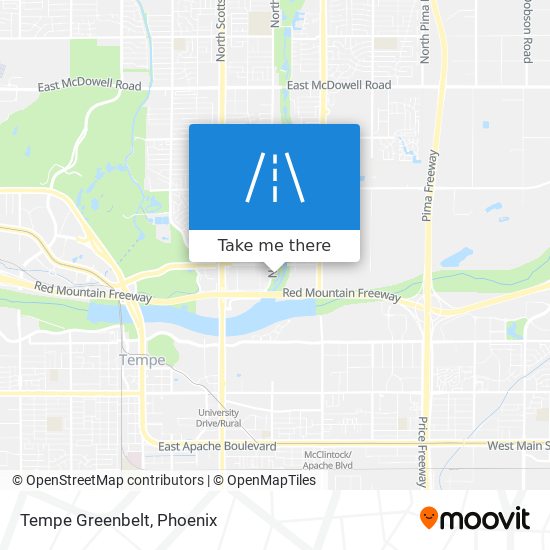 Tempe Greenbelt map