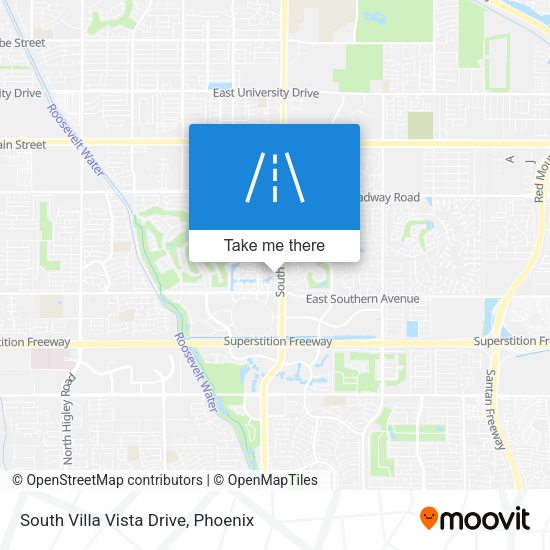 South Villa Vista Drive map