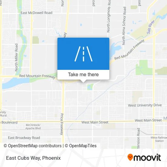 East Cubs Way map