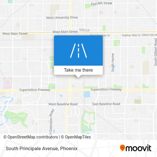 South Principale Avenue map