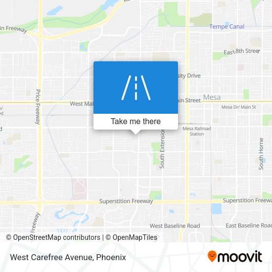 Mapa de West Carefree Avenue