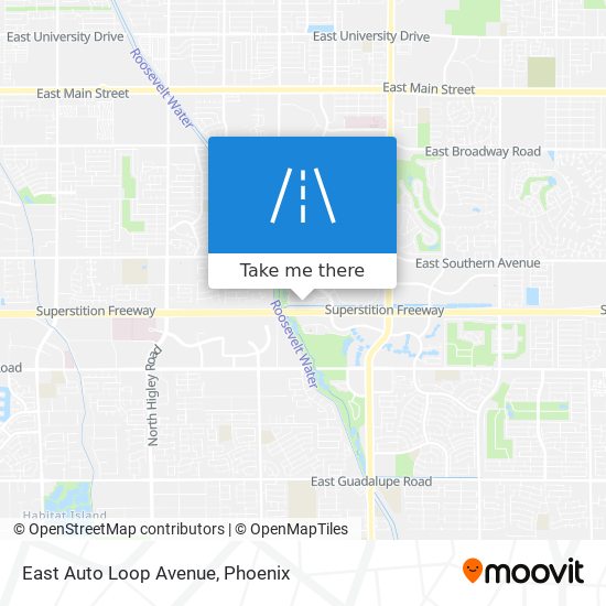 East Auto Loop Avenue map