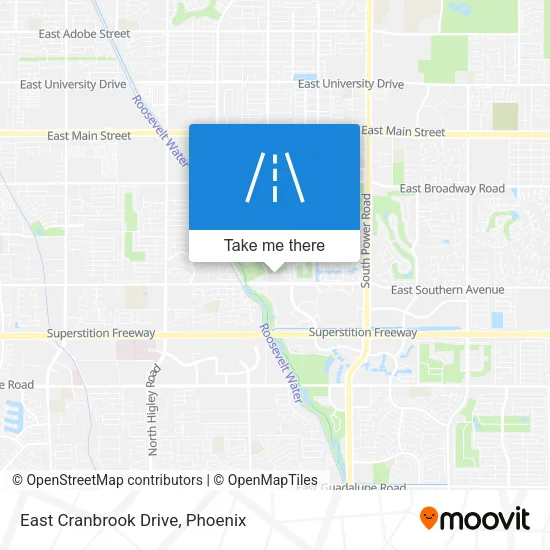 East Cranbrook Drive map