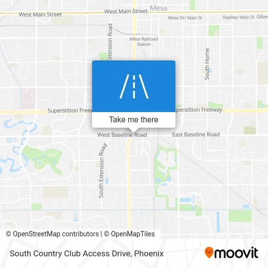 South Country Club Access Drive map