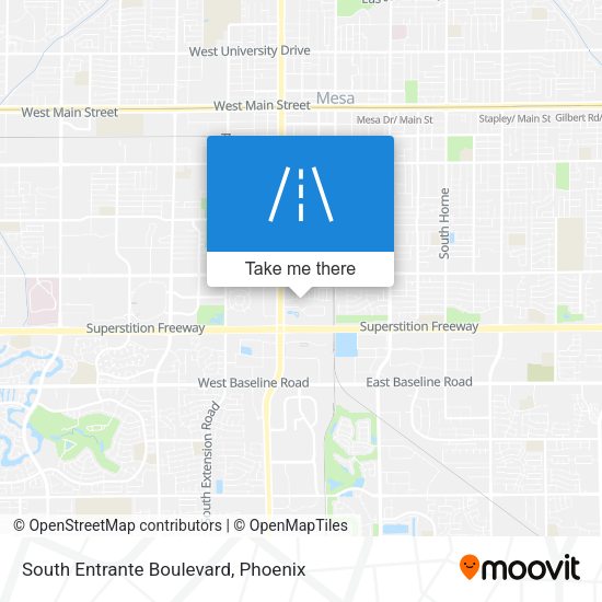 South Entrante Boulevard map