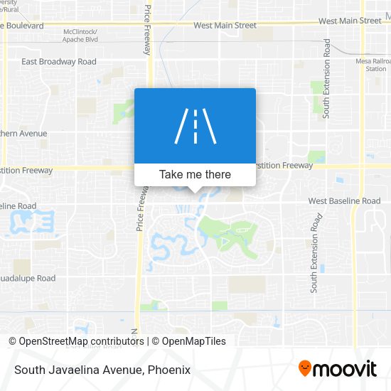 South Javaelina Avenue map