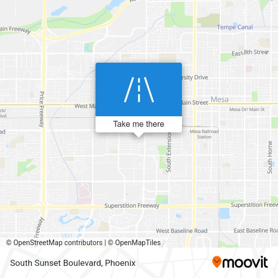 South Sunset Boulevard map
