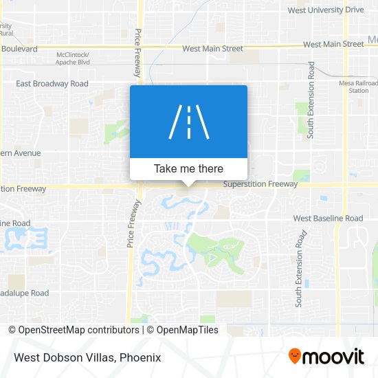 West Dobson Villas map